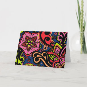 Midnight Blue Floral Card