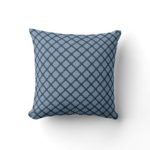 Midnight Blue Geometric  Throw Pillow