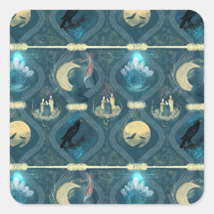 Midnight blue Gothic   Square Sticker