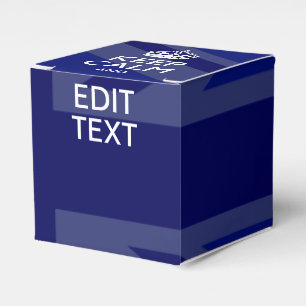 Midnight Blue Keep Calm and Your Text Union Jack Favour Box