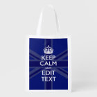 Midnight Blue Keep Calm and Your Text Union Jack