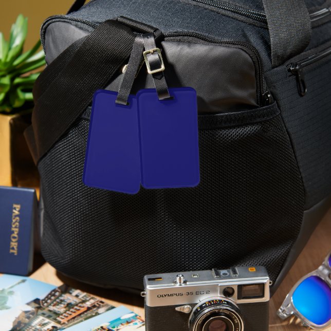 Midnight Blue Luggage Tag (Front & Back)