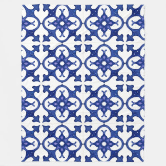 Midnight Blue Mandala Mosaic Cozy Blanket