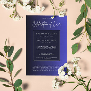 Midnight Blue Minimal Wedding Invitation