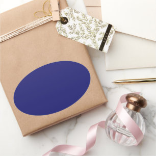 Midnight Blue Oval Sticker