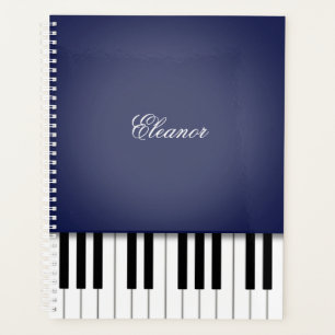 Midnight Blue Piano Music Keyboard CustomIzed Planner