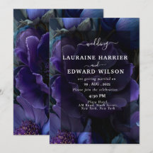 Midnight Blue & Purple Floral Wedding Suit Collect