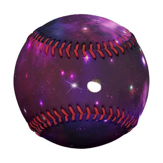 Midnight Blue Purple Galaxy Baseball (Back)