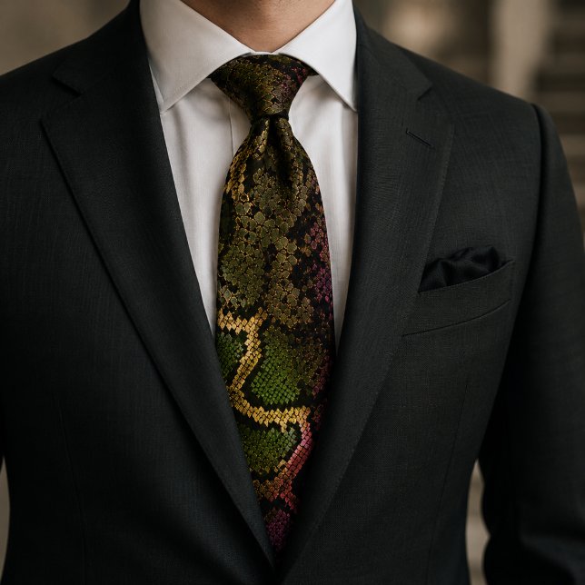 Midnight Blue Python Snakeskin Tie (Creator Uploaded)