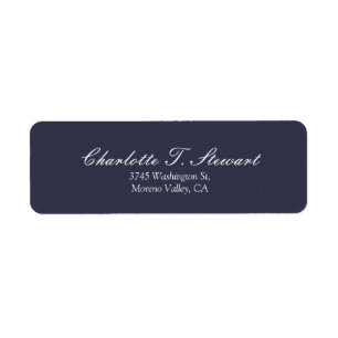 Midnight Blue Script Elegant Minimalist Modern