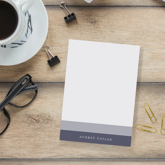 Midnight Blue & Smokey Grey Gradient Colorblock Post-it Notes (Creator Uploaded)