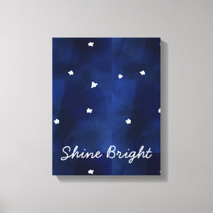 Midnight Blue starry sky Canvas Print
