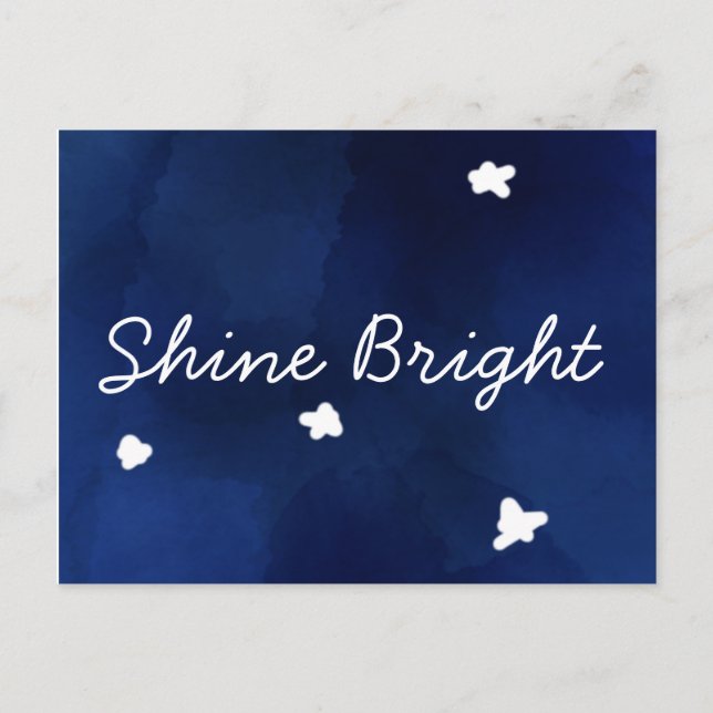 Midnight Blue starry sky Postcard (Front)