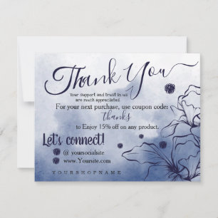 Midnight Blue - Thank You for your Order Card