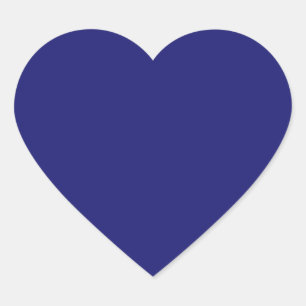 Midnight Blue Traditional Solid Colour Heart Sticker