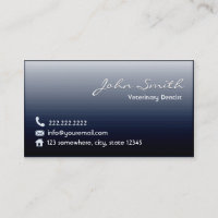 Midnight Blue Veterinary Dentist Business Card