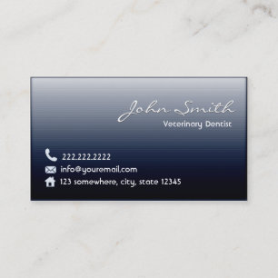 Midnight Blue Veterinary Dentist Business Card