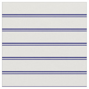 Midnight Blue & White Coloured Lines Fabric