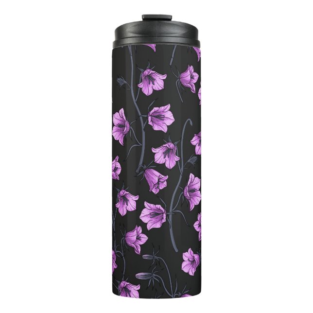 Midnight Bluebells, Harebells, Bellflowers 2 Thermal Tumbler (Front)