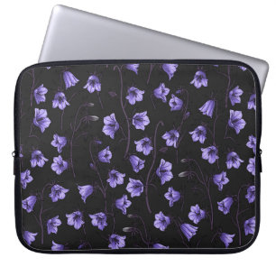 Midnight Bluebells, Harebells, Bellflowers Laptop Sleeve