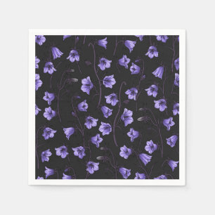 Midnight Bluebells, Harebells, Bellflowers Napkin