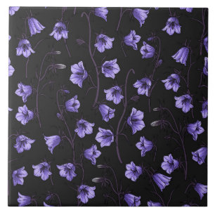 Midnight Bluebells, Harebells, Bellflowers Tile