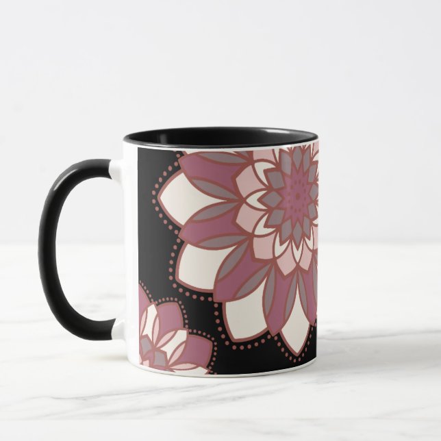 Midnight Blush Mandala Mug (Left)