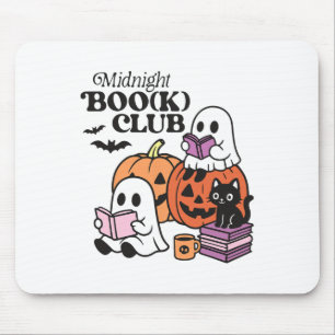 Midnight Boo(k) Club Halloween Ghosts Reading Book Mouse Mat