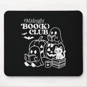 Midnight Boo(k) Club Halloween Ghosts Reading Book Mouse Mat