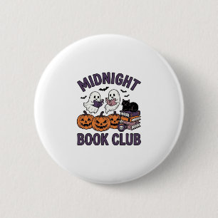 Midnight Book Club Halloween Reading Design_1 6 Cm Round Badge