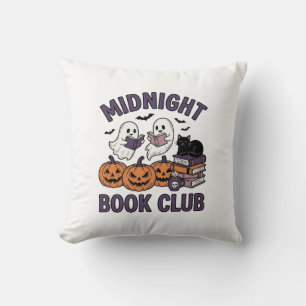 Midnight Book Club Halloween Reading Design_1 Cushion