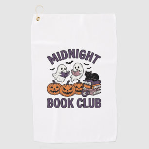 Midnight Book Club Halloween Reading Design_1 Golf Towel