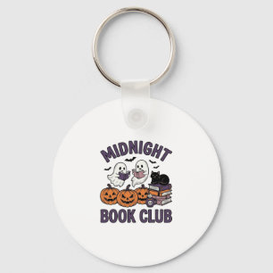 Midnight Book Club Halloween Reading Design_1 Key Ring