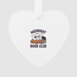 Midnight Book Club Halloween Reading Design_1 Ornament