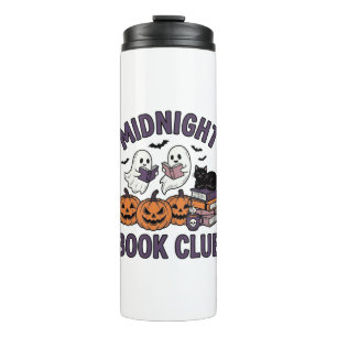 Midnight Book Club Halloween Reading Design_1 Thermal Tumbler