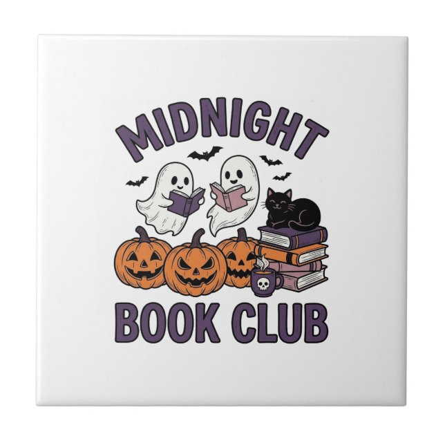 Midnight Book Club Halloween Reading Design_1 Tile (Front)