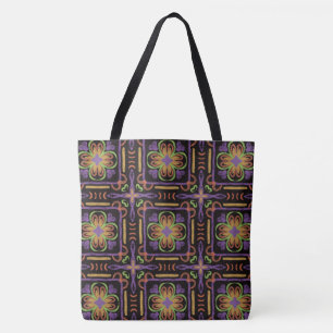 Midnight Carnival Folk Tote Bag