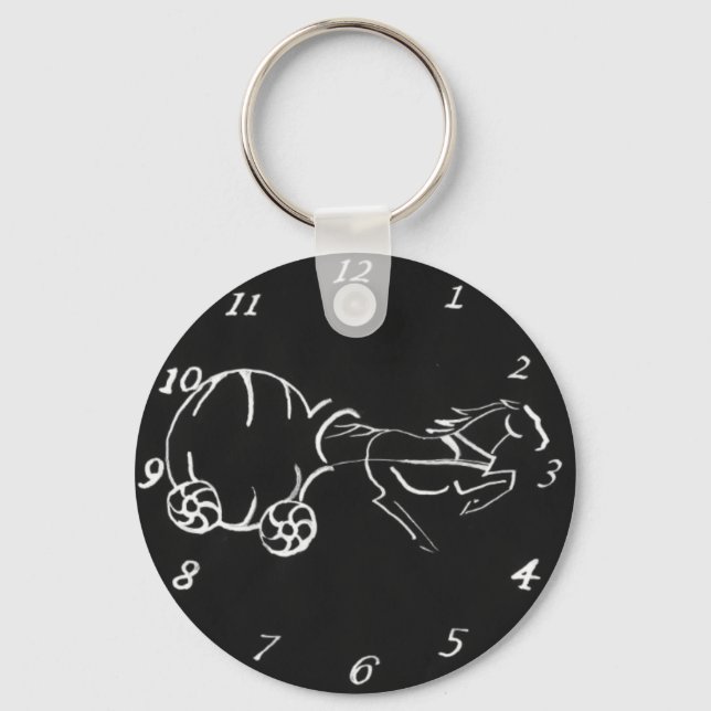 Midnight Carriage black Keychain (Front)
