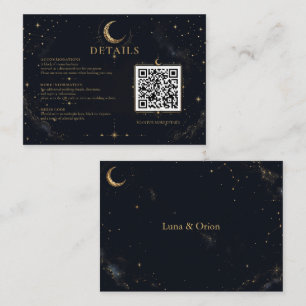 Midnight Celestial Wedding Enclosure Card