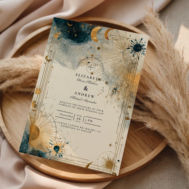 Midnight Celestial Wedding Invitation (Creator Uploaded)