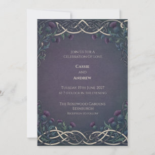Midnight Celtic Knot Wedding Invitation