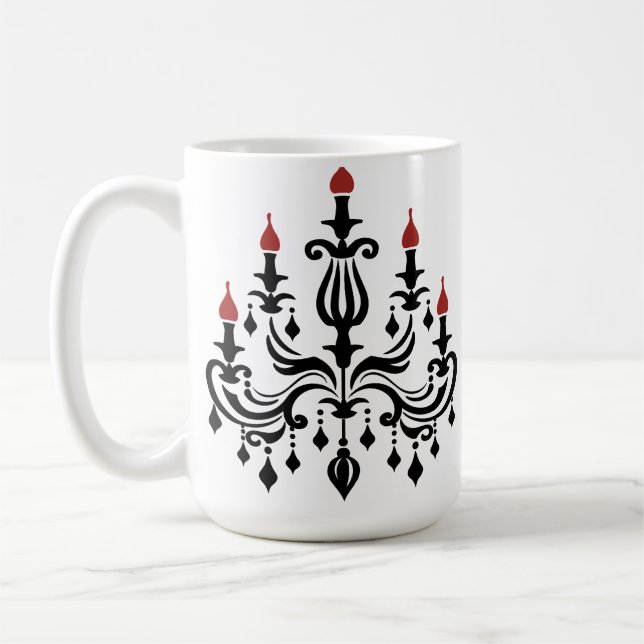 Midnight Chandelier – simple, moody, and evocative Coffee Mug (Left)