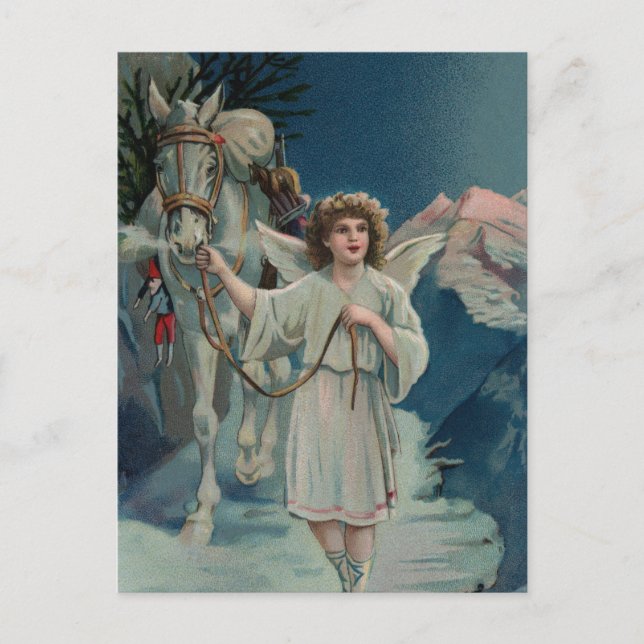 Midnight Christmas Angel Postcard (Front)