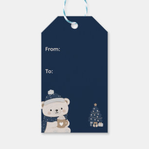 Midnight Christmas Navy, Silver & Gold Gift Tags