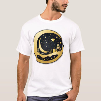 Midnight Christmas – Silent Night Elegance T-Shirt