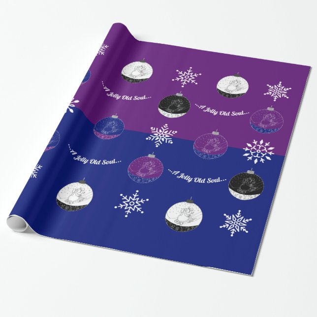 Midnight Clear -  Snowman Wrapping Paper (Unrolled)