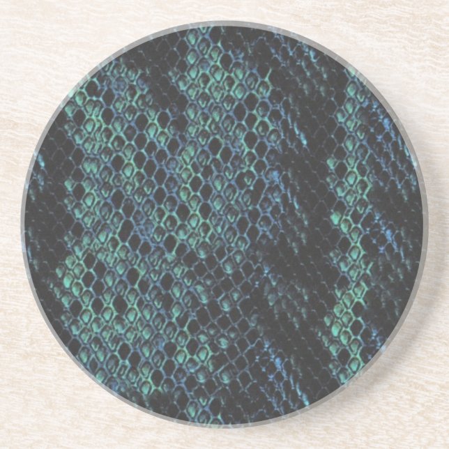 Midnight Coloured Snake Skin Coaster (Front)