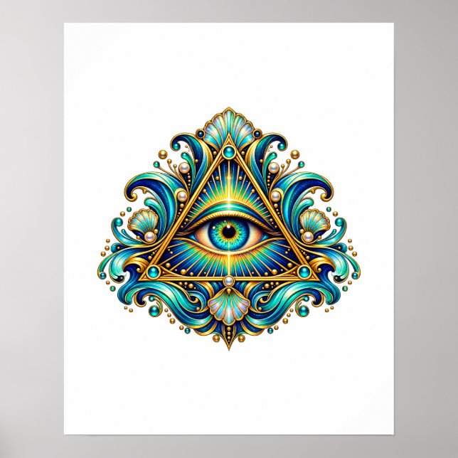 Midnight Compass Eye Poster (Front)