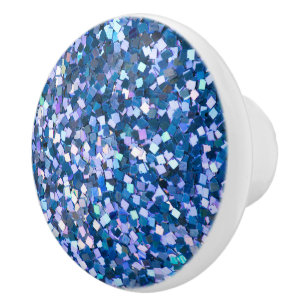 Midnight Confetti Shimmer Ceramic Knob