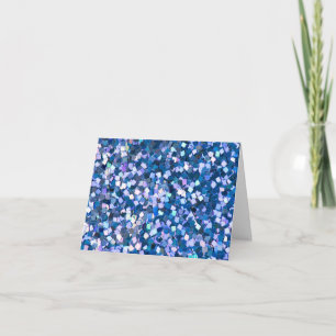 Midnight Confetti Shimmer Greeting Card